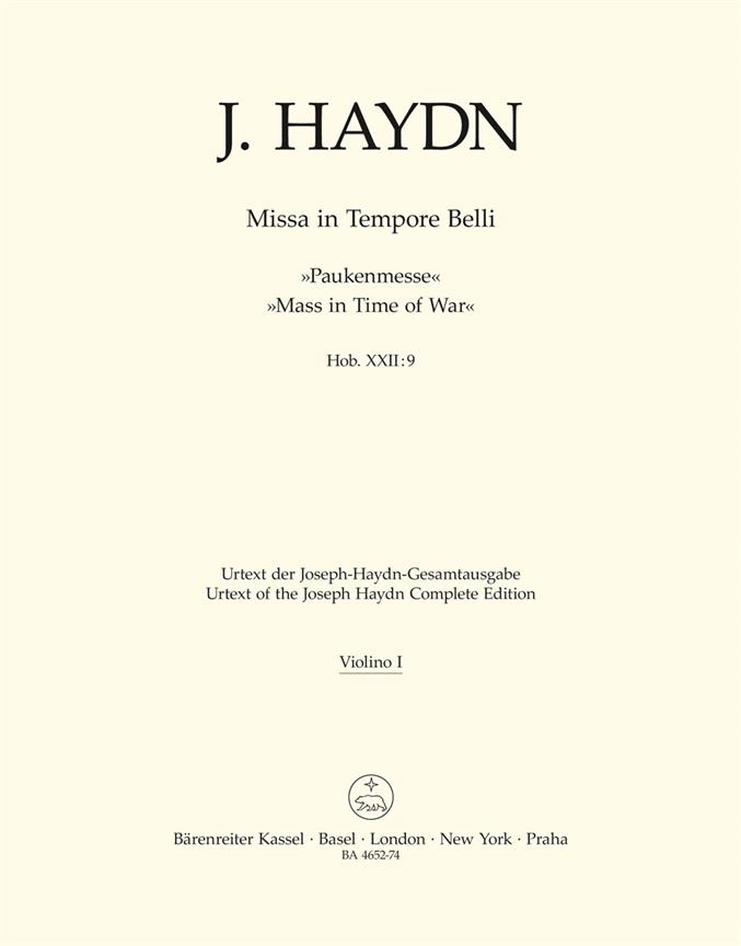 Missa in tempore belli, Hob.XXII:9 Paukenmesse  (Violin 1)