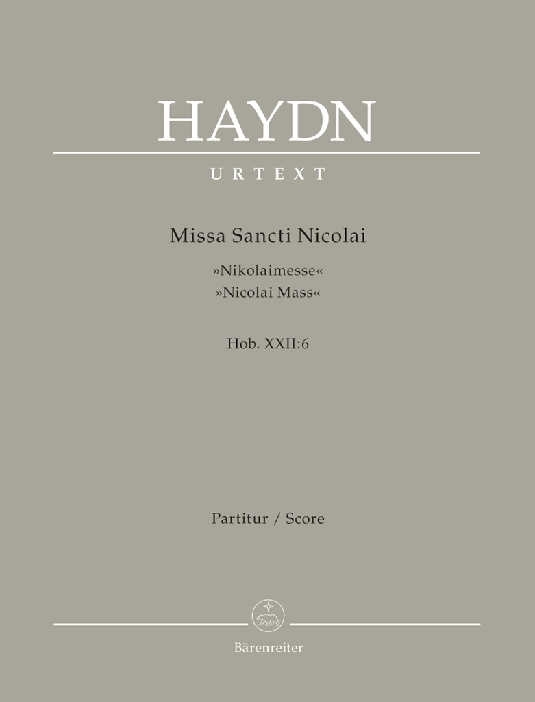 Missa Sancti Nicolai Hob. XXII:6 'Nicolai Mass' (Full score, Urtext edition)