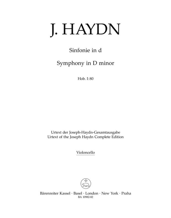 Sinfonie d-Moll Hob. I:80 (Cello)