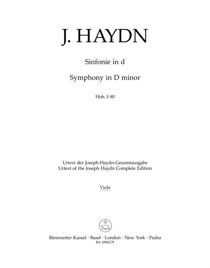 Sinfonie d-Moll Hob. I:80 (Viola)