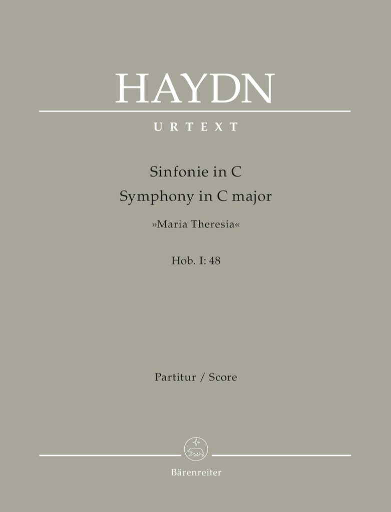 Symphony C major Hob. I:48 'Maria Theresia' (Full score, Urtext edition)