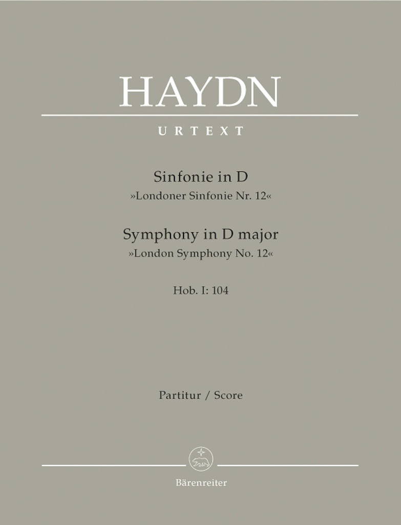 Symphony D major Hob.I :104 'London Symphony No.12' (Full score, Urtext edition)