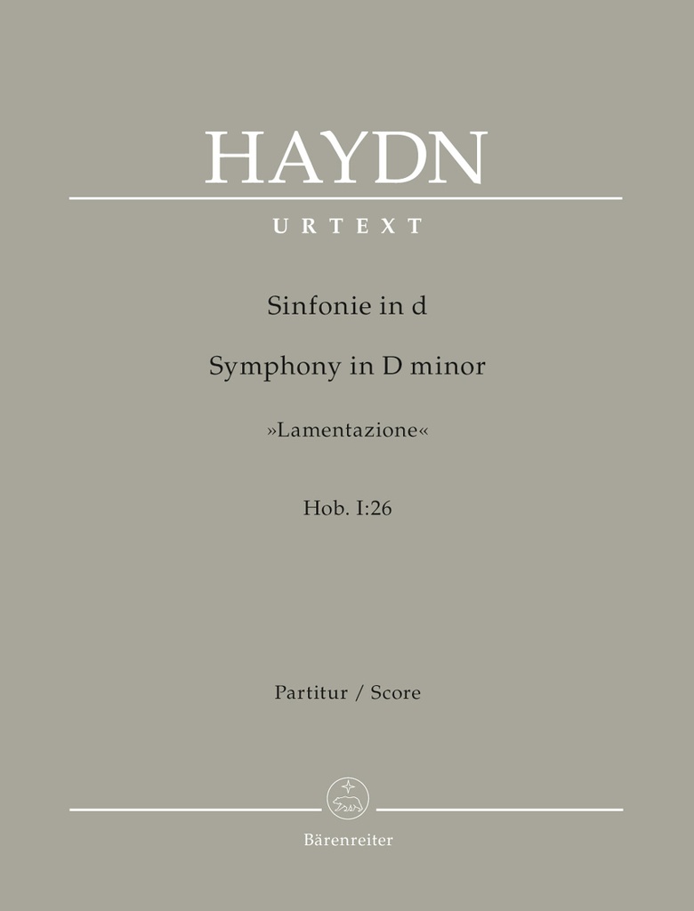 Symphony D minor Hob. I:26 'Lamentazione' (Full score, Urtext edition)