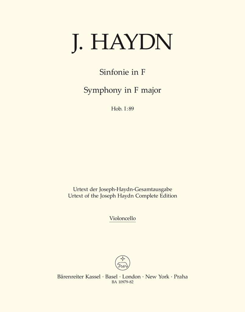 Symphony F major Hob. I:89 (Cello)