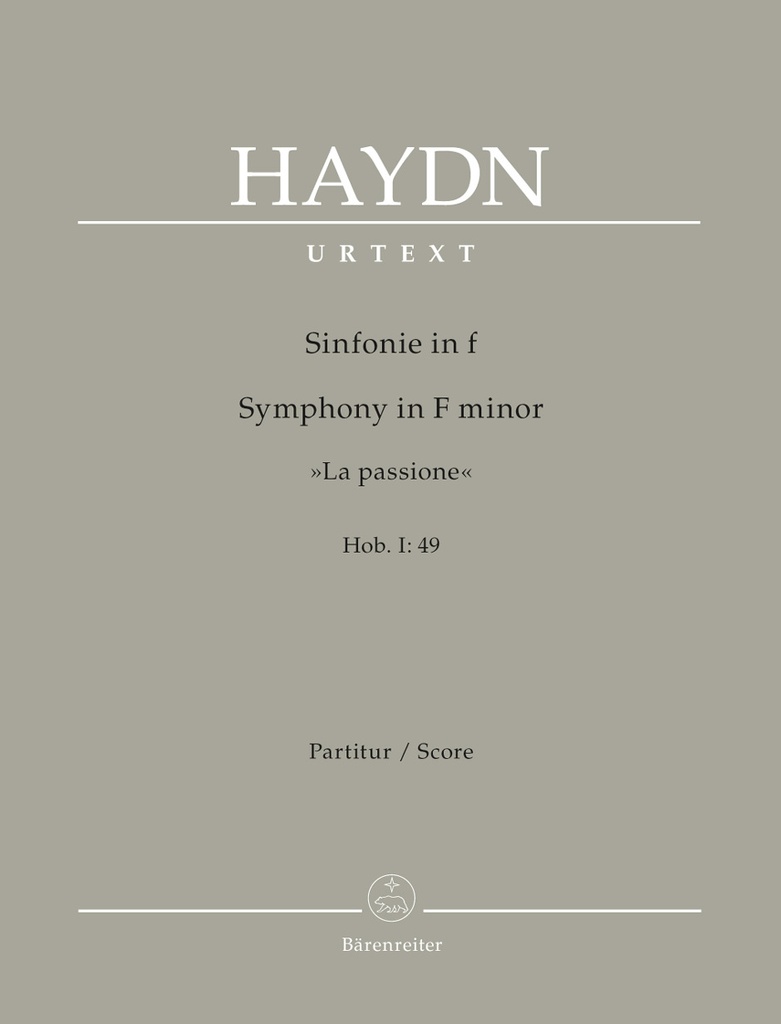 Symphony F minor Hob. I:49 'La passione' (Full score, Urtext edition)