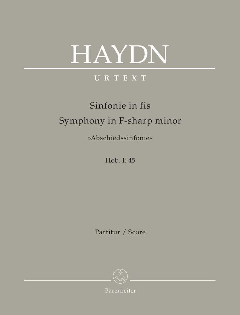 Symphony F-sharp minor Hob. I:45 'Farewell Symphony' (Full score, Urtext edition)