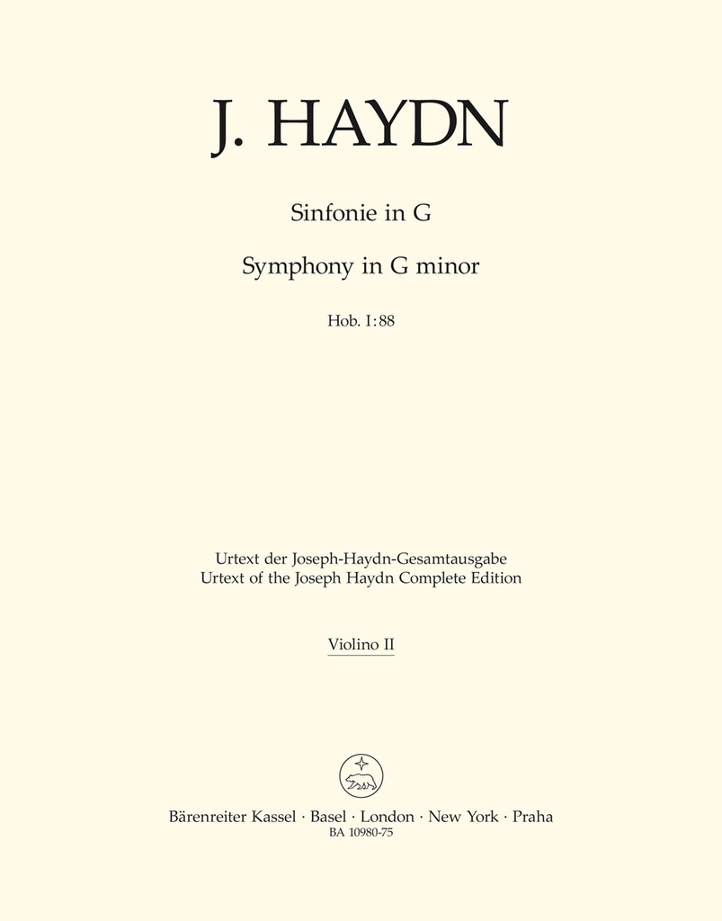 Symphony G major Hob. I:88 (Violin 2)