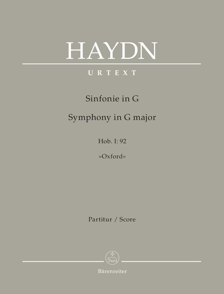 Symphony G major Hob. I:92 'Oxford' (Full score, Urtext edition)