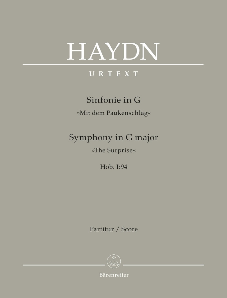 Symphony No.94 G major Hob. I:94 'The Surprise' (Full score, Urtext edition)
