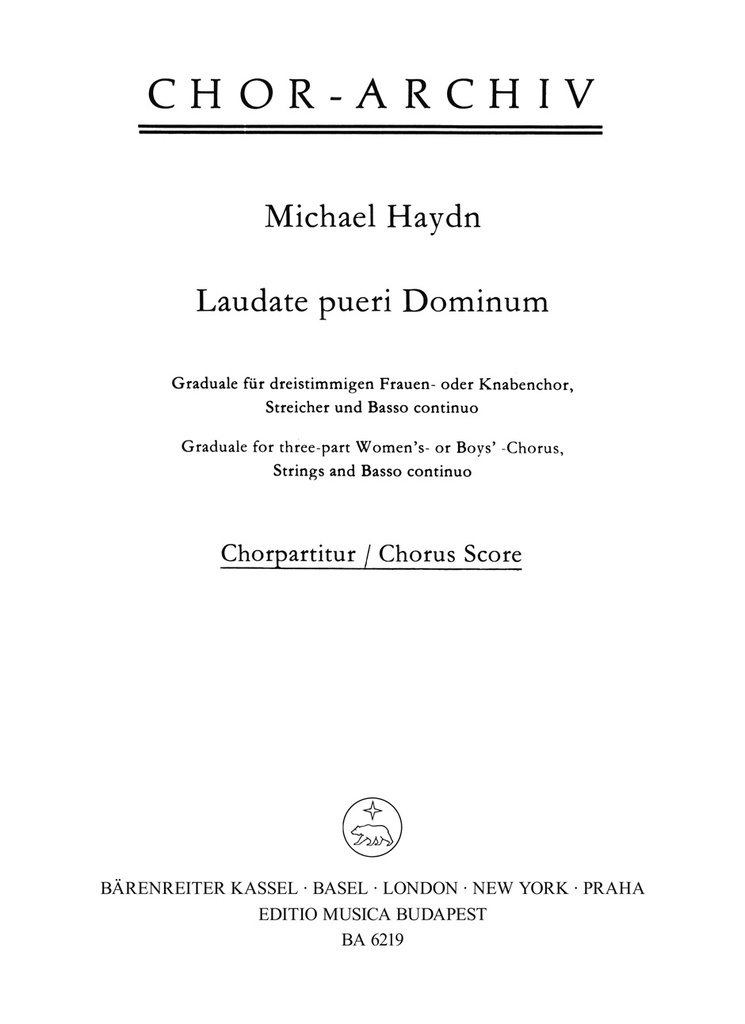 Laudate pueri Dominum (Choral score)