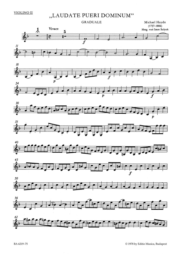 Laudate pueri Dominum (Violin 2)