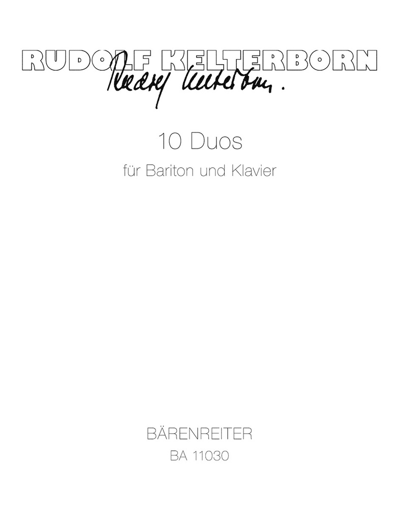 10 Duos for Baritone and Piano (2012)