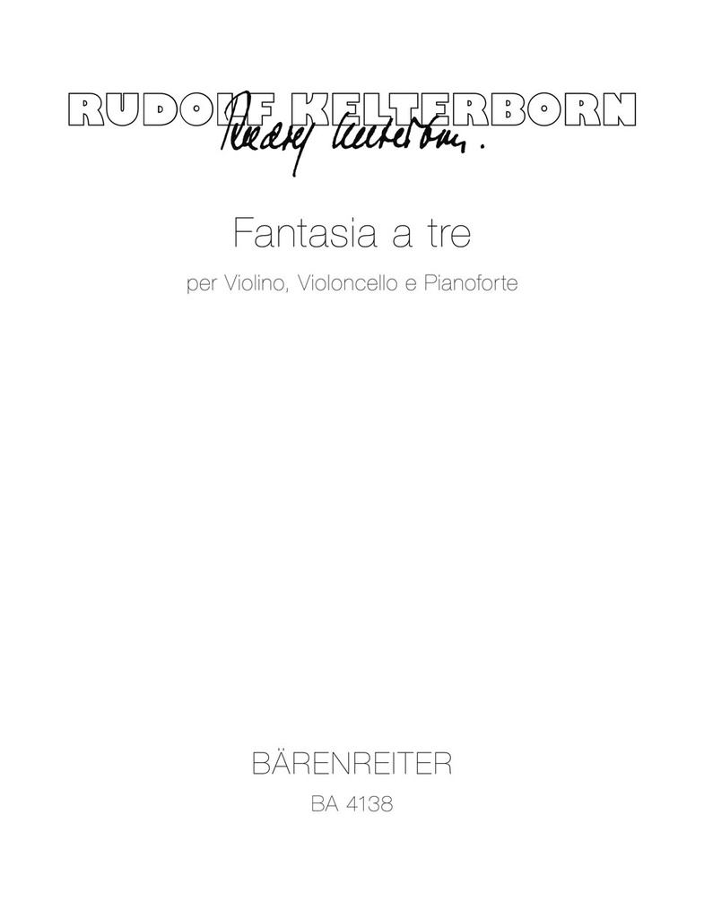 Fantasie a tre per Violino, Violoncello e Pianoforte (1967) (Score & parts)