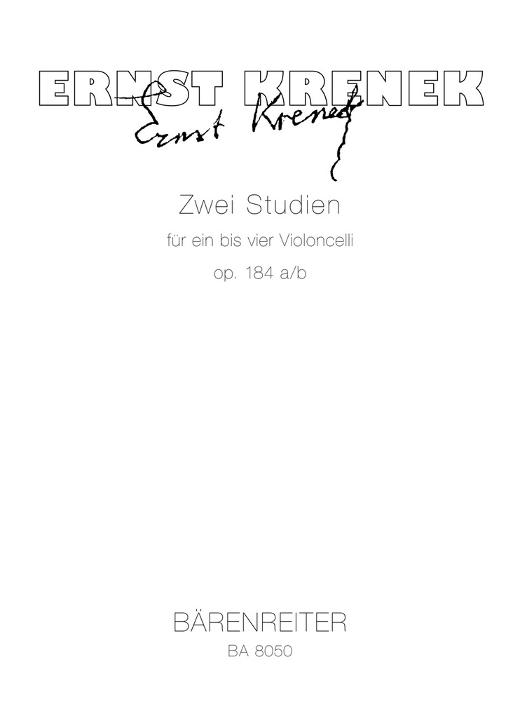 2 Studies for 1-4 Violoncellos, Op.184 a/b (1963)