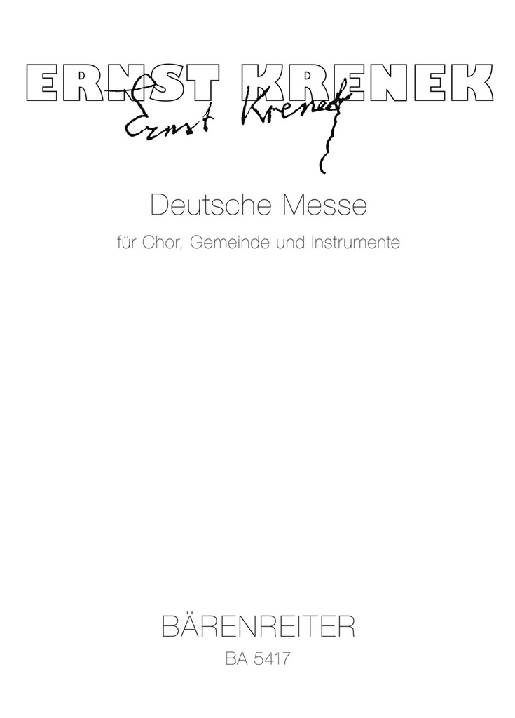 Deutsche Messe für Chor, Gemeinde und Instrumente (1968) (Full score)