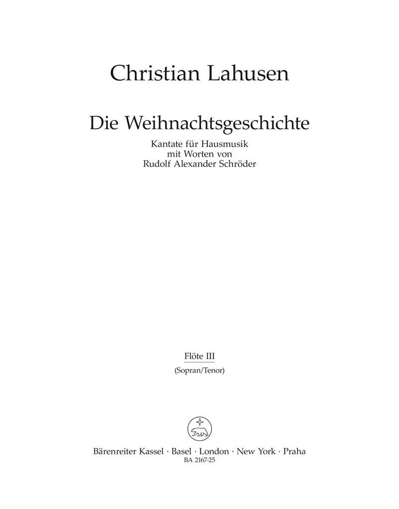 Die Weihnachtsgeschichte (Alto recorder)