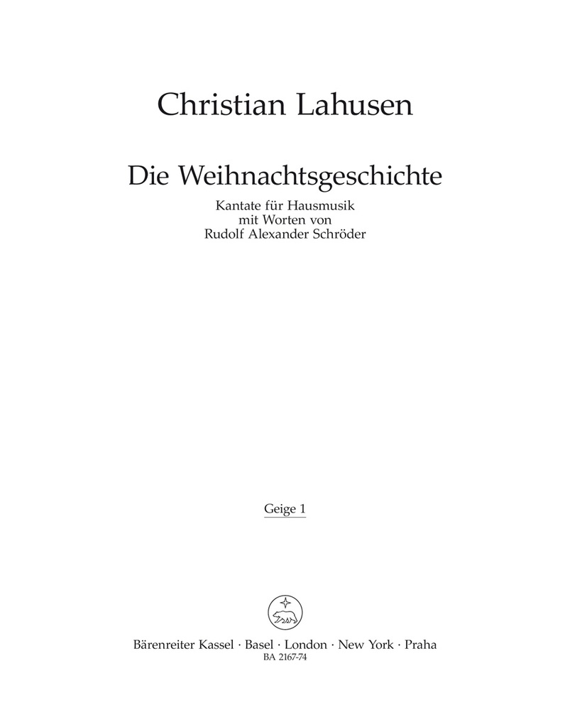 Die Weihnachtsgeschichte (Violin 1)