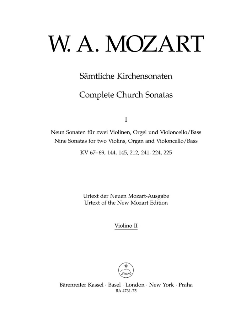 Complete Church Sonatas - Vol.1 (Violin 2)