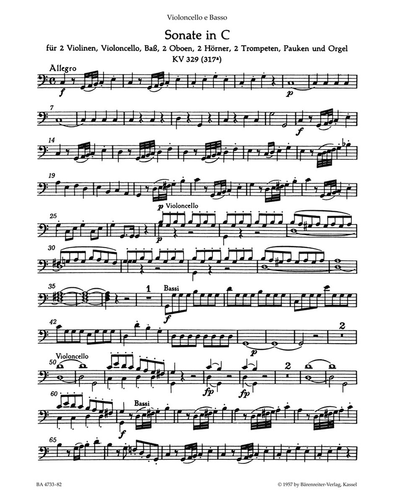 Complete Church Sonatas - Vol.3/4 -Two Sonatas for Organ and Orchestra (Cello / double bass)
