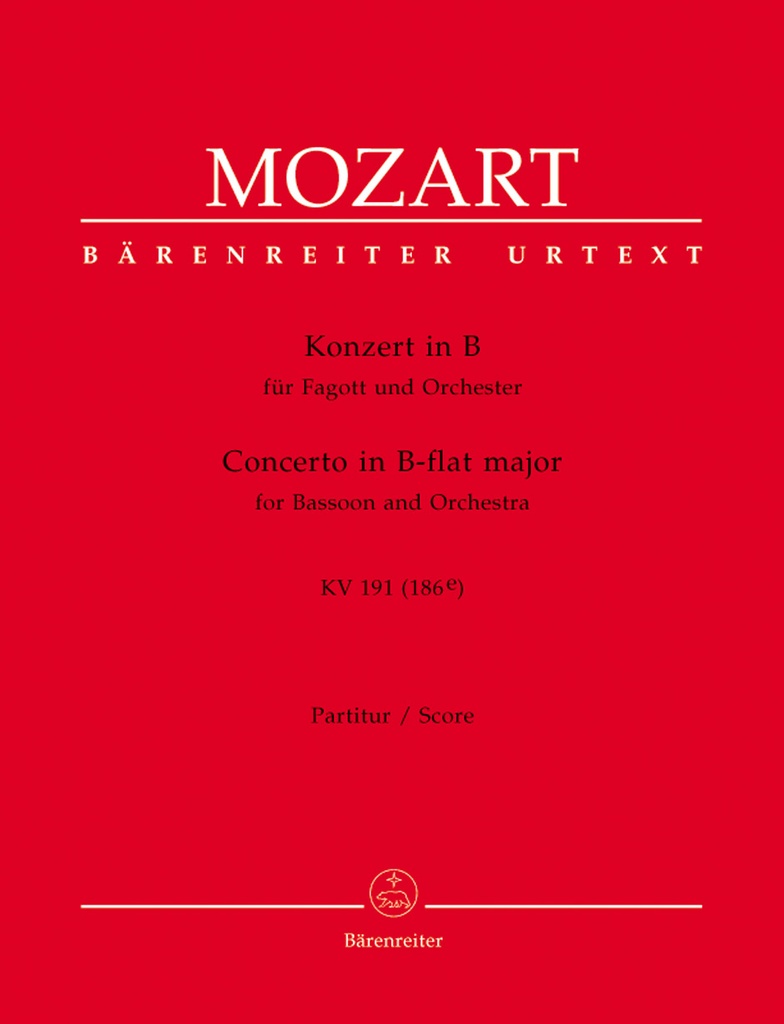 Concerto B-flat major, KV.191(186e) (Full score, Urtext edition)