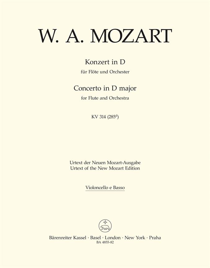 Concerto D major, KV.314 (285d) (Cello / Double bass)