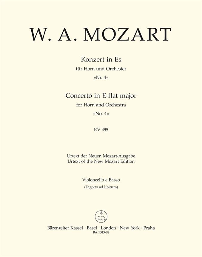 Horn Concerto No.4 Es major, KV.495 (Cello / Double bass)