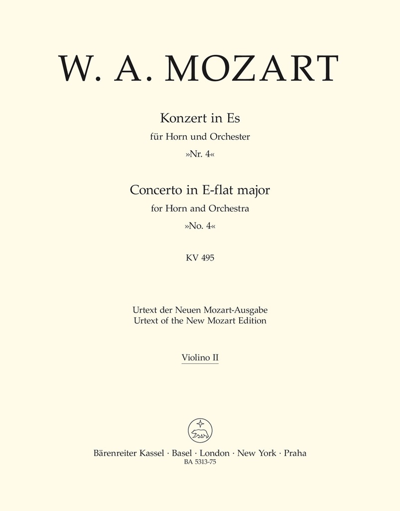 Horn Concerto No.4 Es major, KV.495 (Violin 2)