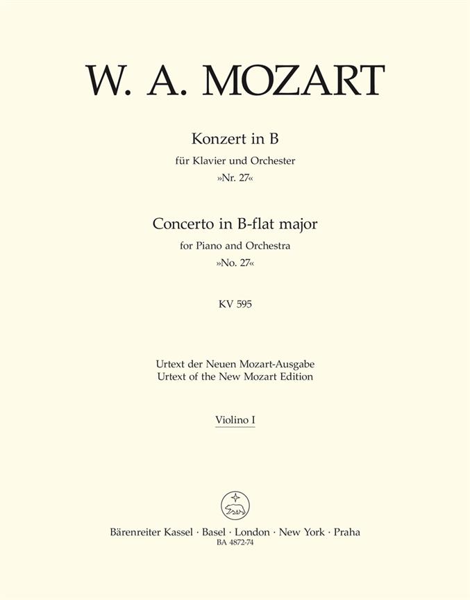 Concerto No.27 B-flat major, KV.595 (Violin 1)