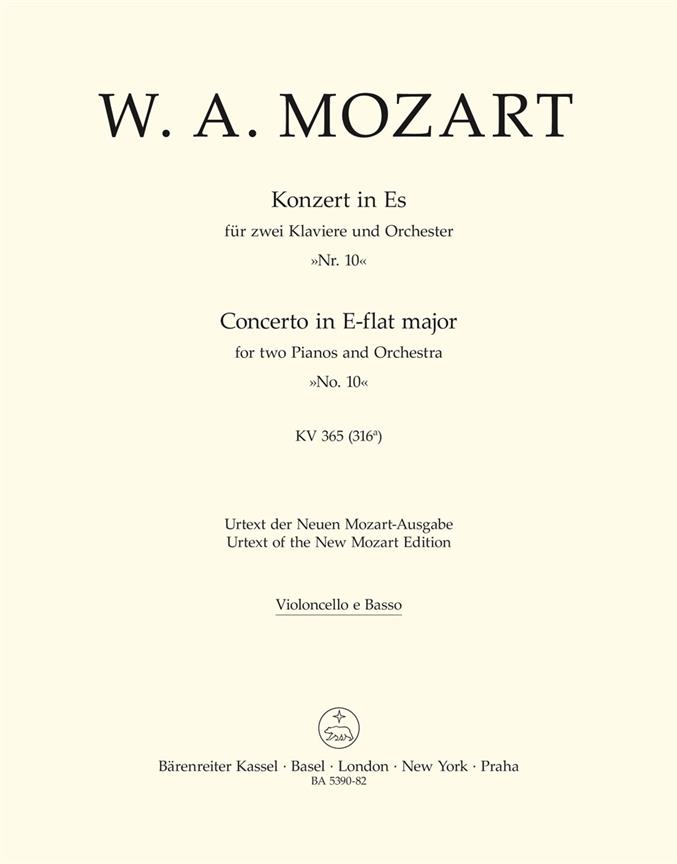 Concerto for two Pianos No.10 E-flat major, KV.365 (316a) (Cello / Double bass)