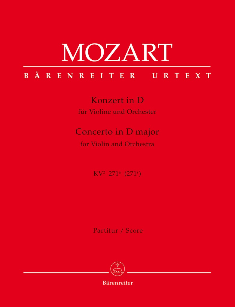 Concerto for Violin und Orchestra D-major, KV.271a (271i) (Full score, Urtext edition)