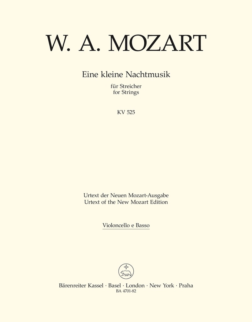 Eine kleine Nachtmusik for Strings G major, KV.525 (Cello / Double bass)