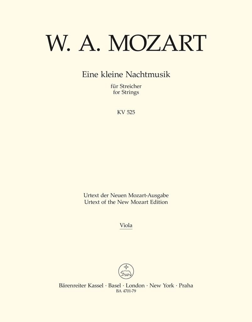 Eine kleine Nachtmusik for Strings G major, KV.525 (Viola)