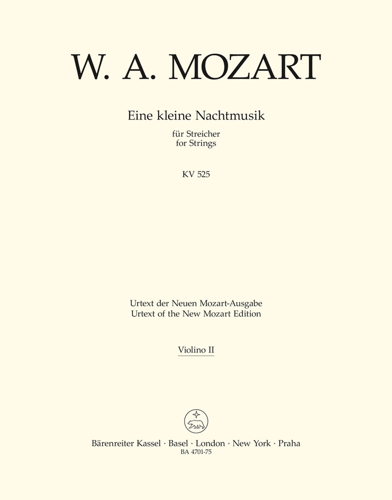 Eine kleine Nachtmusik for Strings G major, KV.525 (Violin 2)
