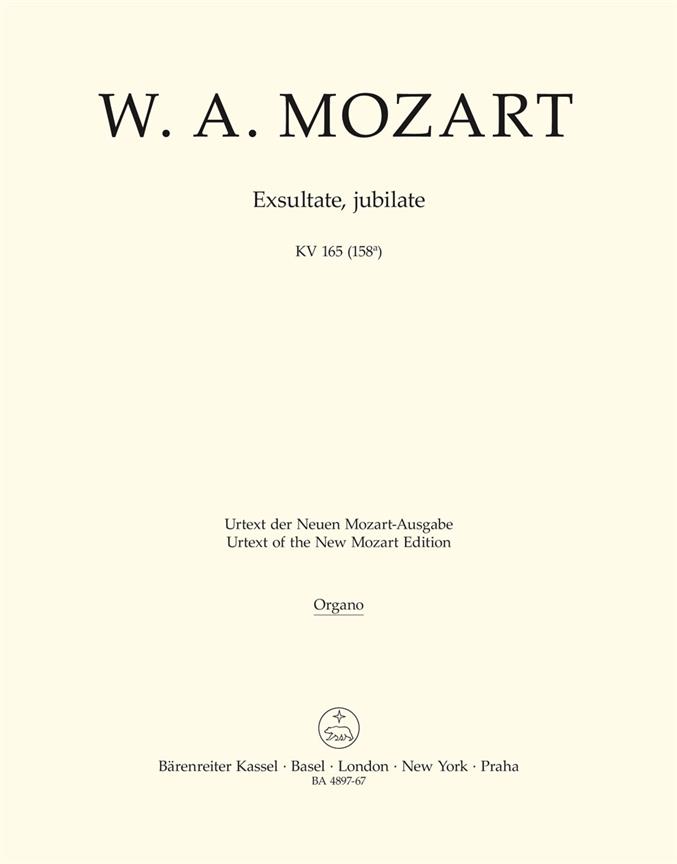 Exsultate, jubilate, KV.165 (158a) (Organ)
