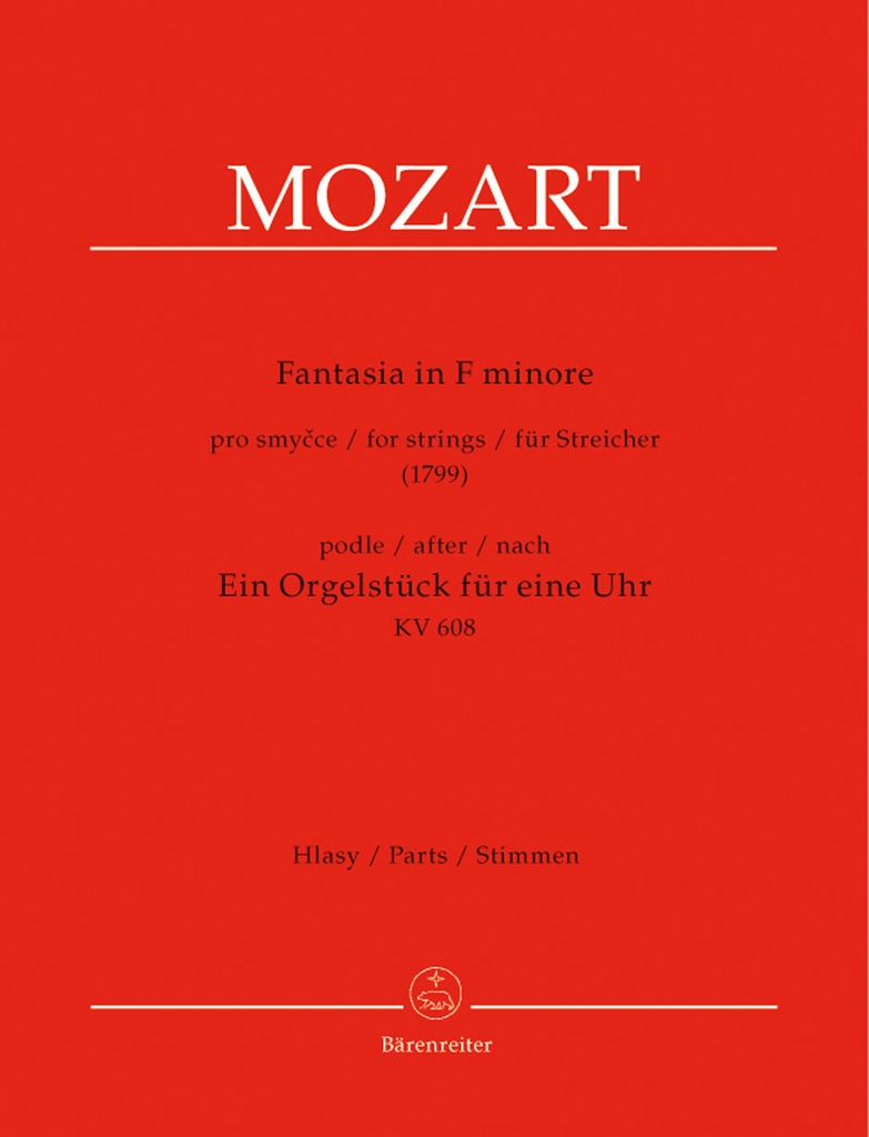 Fantasie für Streicher f-Moll (1799) (nach 'Ein Orgelstück für eine Uhr, KV.608') (Set of parts)