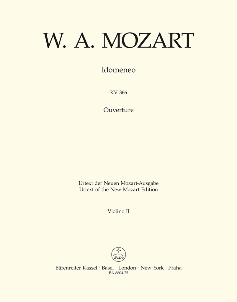Idomeneo, KV.366 (Violin 2)
