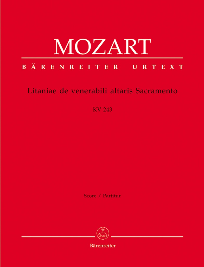 Litaniae de venerabili altaris Sacramento E-flat major, KV.243 (Full score, Urtext edition)