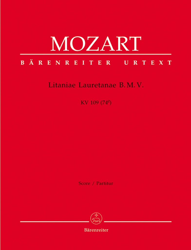 Litaniae Lauretanae B. M. V. B-flat major, KV.109 (74e) (Full score, Urtext edition)
