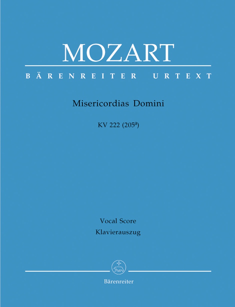 Misericordias Domini, KV.222 (205a) (Vocal score, Urtext edition)