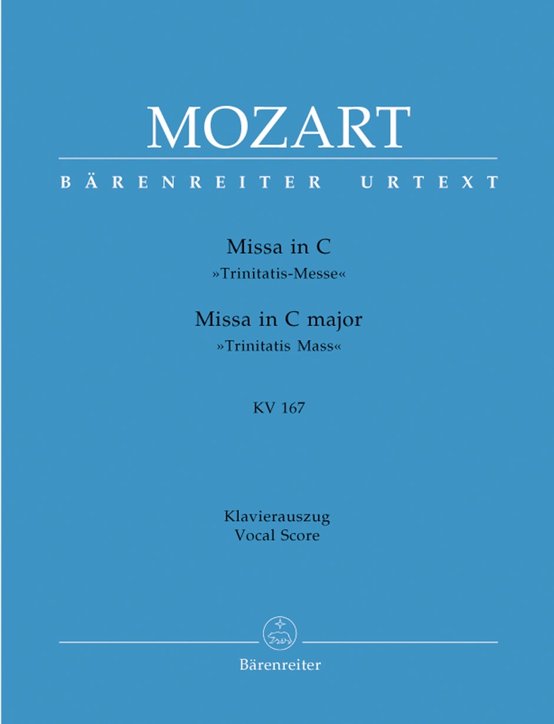 Missa C major, KV.167 'Trinitatis Mass' (Vocal score, Urtext edition)