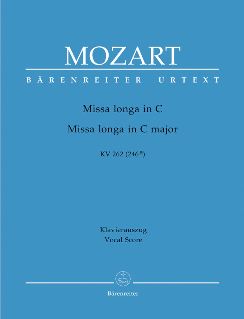 Missa longa C major, KV.262 (246a) (Vocal score, Urtext edition)