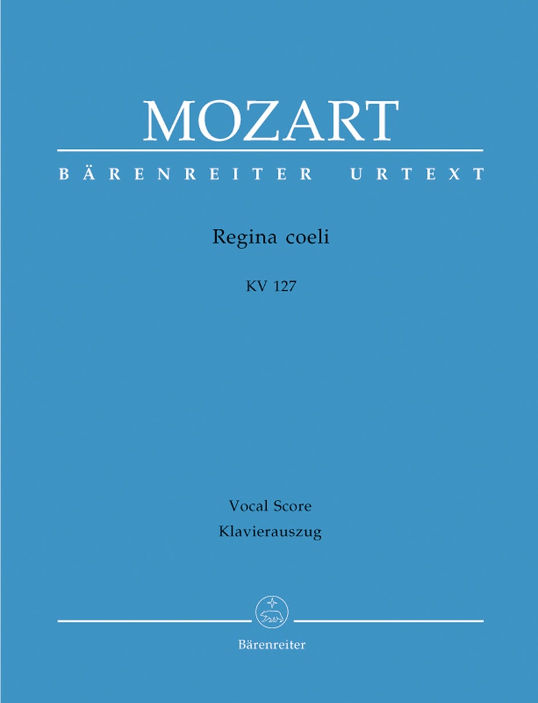 Regina coeli B-flat major, KV.127 (Vocal score, Urtext edition)