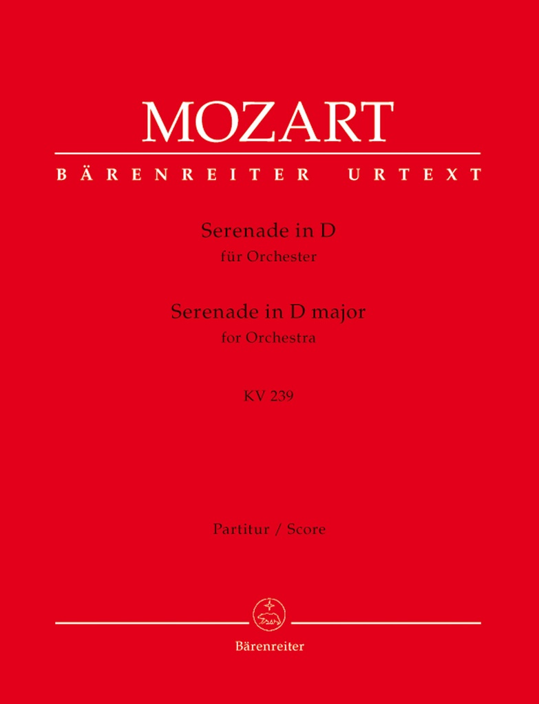 Serenade Notturna D major, KV. 239  (Full score, Urtext edition)