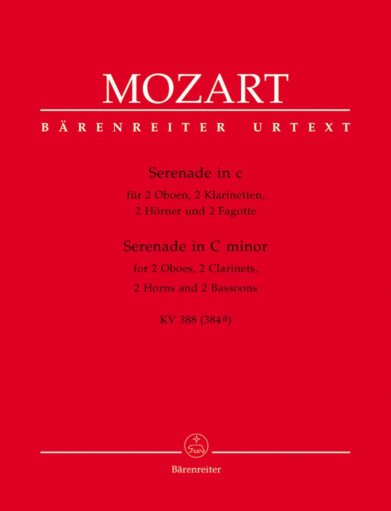 Serenade for two Oboes, two Clarinets, two Horns and two Bassoons C minor, KV.388 (384a) (Set of parts, Urtext edition)