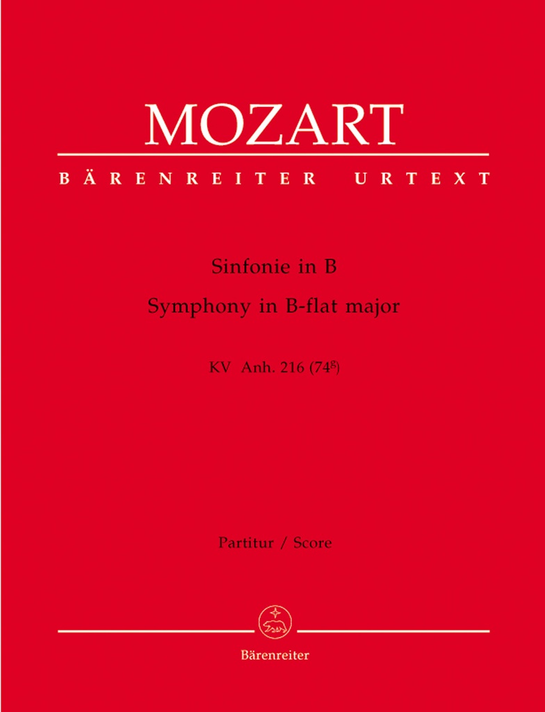 Symphony B-flat major, KV.Anh. 216 (74g) (Full score, Urtext edition)