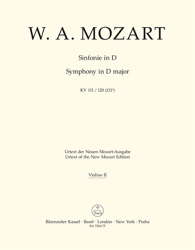 Symphony D major, KV.111/120(111a) (Violin 2)