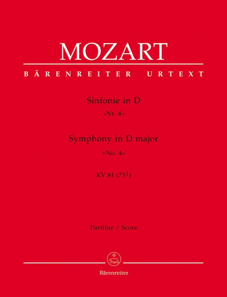 Symphony D major, KV.81(73l) (Full score, Urtext edition)