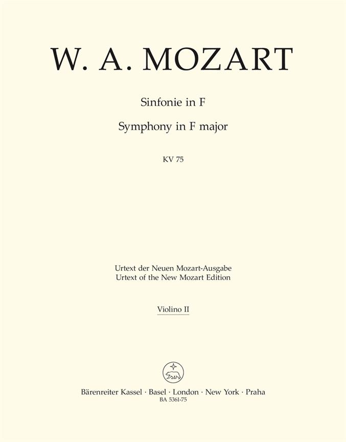 Symphony F major, KV.75 (Violin 2)