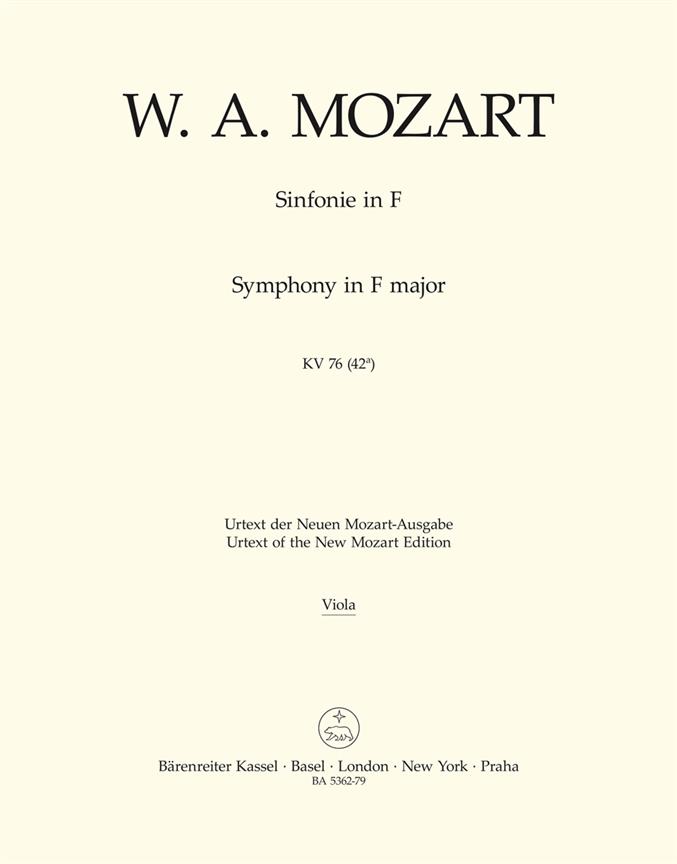 Symphony F major, KV.76(42a) (Viola)