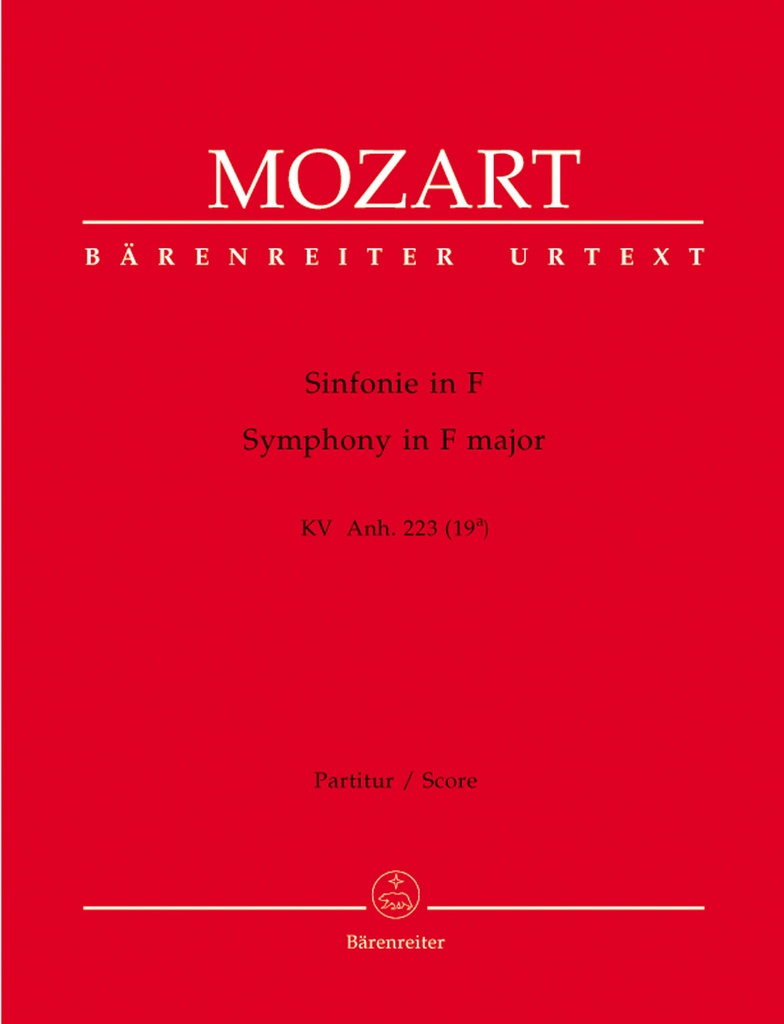 Symphony F major, KV.Anh. 223 (19a) (Full score, Urtext edition)